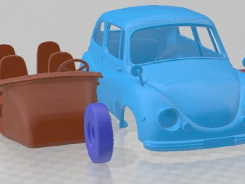 Subaru 360 1958 Printable Car 3D Print Model