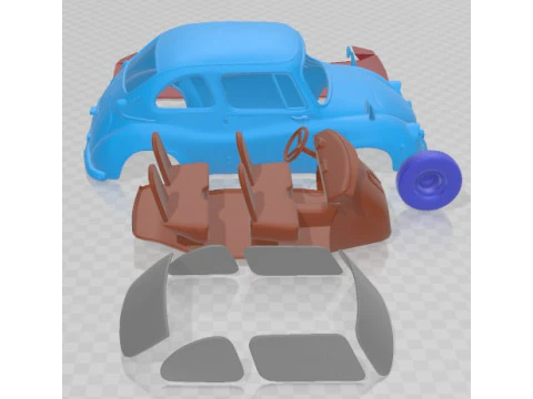 Subaru 360 1958 Printable Car 3D Print Model
