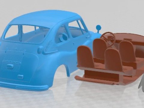 Subaru 360 1958 Printable Car 3D Print Model