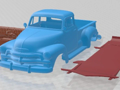 Chevrolet 3100 Pickup 1954 Printable Car 3D Print Model