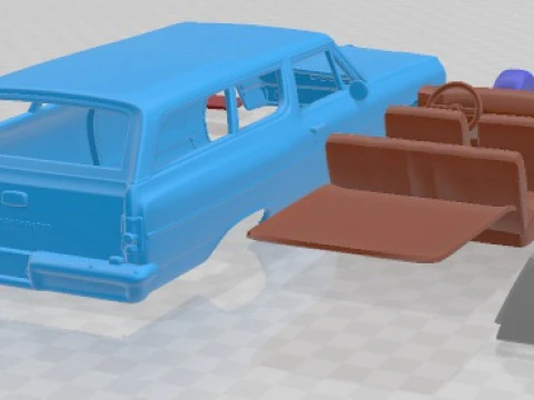 Chevrolet Chevelle 2 Door Wagon 1964 Printable Car 3D Print Model