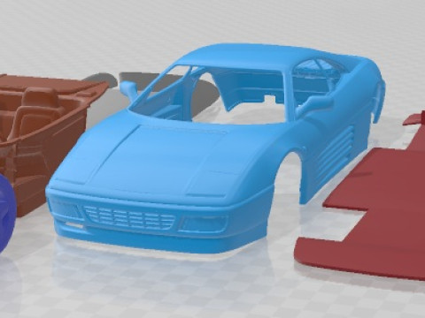 Ferrari 348 TB 1989 Printable Car 3D Print Model