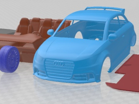 Audi A1 Quattro 2013 Printable Car 3D Print Model