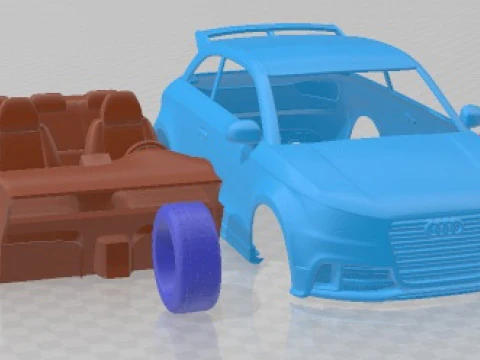 Audi A1 Quattro 2013 Printable Car 3D Print Model