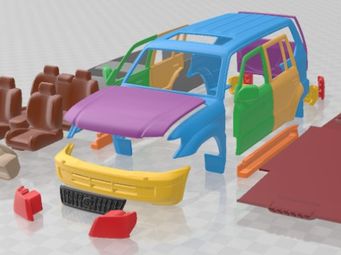 Toyota Land Cruiser Prado J90 1999 Printable Car 3D Print Model