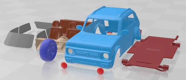 Lada Niva Bronto 4x4 V2 Printable Car 3D Print Model .c4d .max .obj .3ds .fbx .stl .blend 