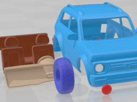 Lada Niva Bronto 4x4 V2 Printable Car 3D Print Model