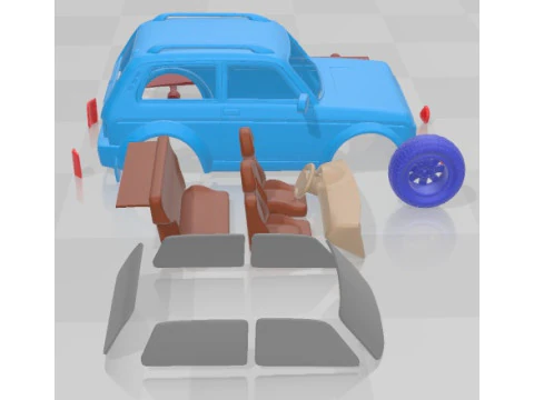 Lada Niva Bronto 4x4 V2 Printable Car 3D Print Model