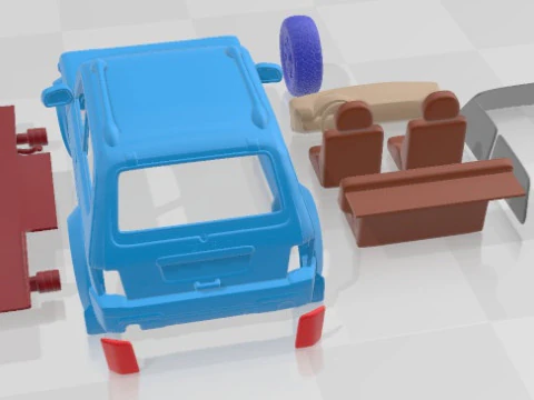Lada Niva Bronto 4x4 V2 Printable Car 3D Print Model