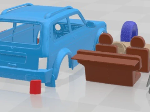 Lada Niva Bronto 4x4 V2 Printable Car 3D Print Model