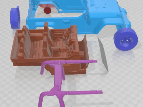 Jeep Wrangler Willys Wheeler 2014 Printable Car 3D Print Model