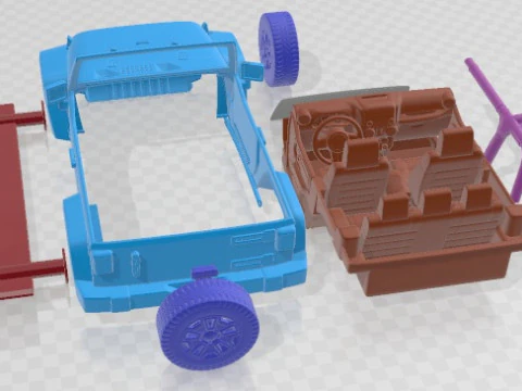 Jeep Wrangler Willys Wheeler 2014 Printable Car 3D Print Model