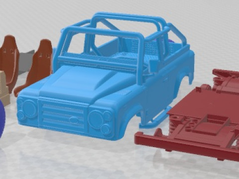 Автомобіль Land Rover Defender SVX 2012 для друку 3D Принт Модель
