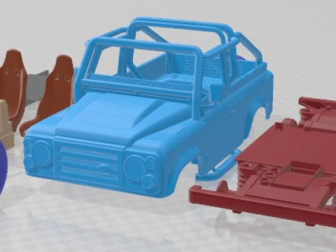 Land Rover Defender SVX 2012 Yazdırılabilir Araba 3D Baskı Modeli