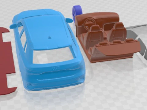 Audi A3 S Line 2021 Printable Car 3D Print Model