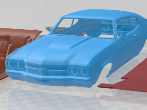 Chevrolet Chevelle SS 396 Hardtop Coupe 1970 року для друку 3D Принт Модель