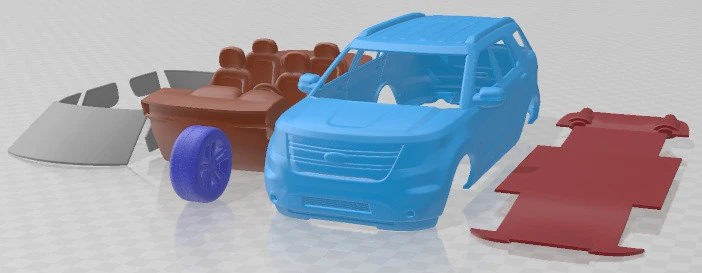 Explorer 2011 Printable Car 3D Print Model .c4d .max .obj .3ds .fbx .stl .blend 