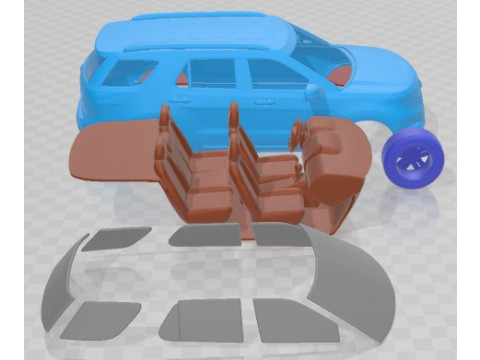 Explorer 2011 Yazdırılabilir Araba 3D Baskı Modeli