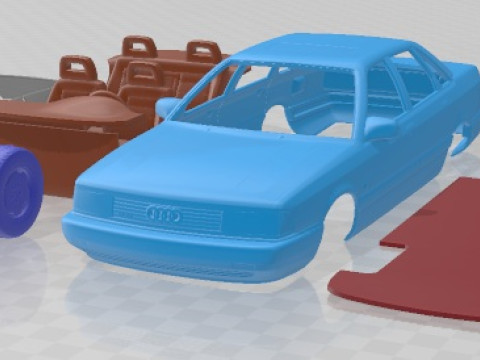 Audi 200 Sedan 1983 Printable Car 3D Принт Модель