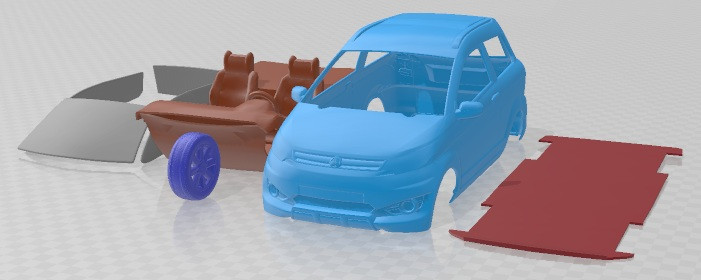Aixam Crossover Premium 2014 Printable Car 3D Print Model .c4d .max .obj .3ds .fbx .stl .blend 