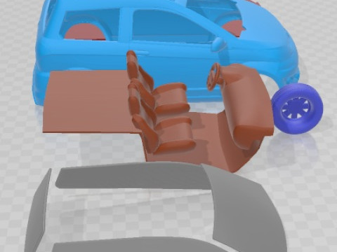 Aixam Crossover Premium 2014 Printable Car 3D Print Model