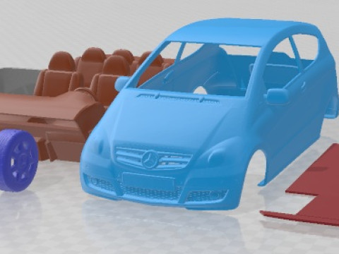 Mercedes A-klasse Coup&eacute; 2009 afdrukbare auto 3D printmodel