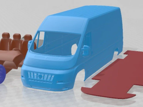 Fiat Ducato LWB 2008 Furgonetka do wydrukowania Model do druku 3D