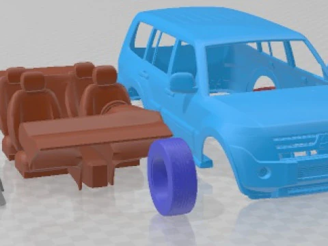 Mitsubishi Pajero 2008 Printable Car 3D Print Model
