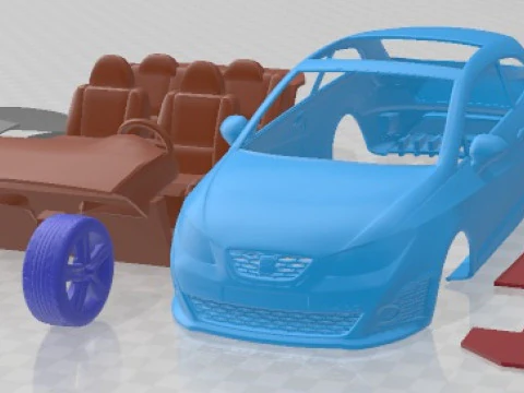 西雅特 Ibiza Cupra 2010 可打印汽车 3D 打印模型