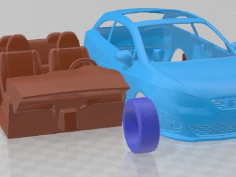 Seat Ibiza Cupra 2010 Printable Car 3D Print Model