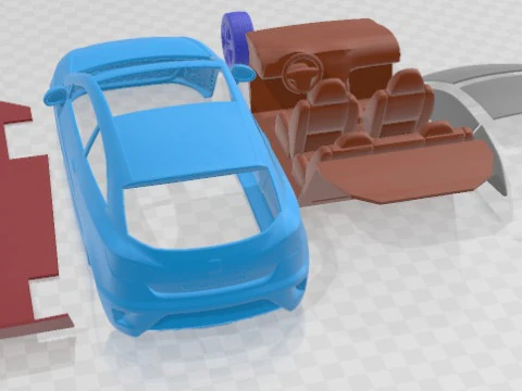 Seat Ibiza Cupra 2010 Printable Car 3D Print Model