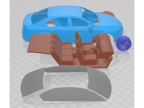 Skoda Octavia Sedan 2013 Printable Car 3D Print Model