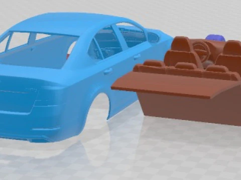 Skoda Octavia Sedan 2013 Printable Car 3D Print Model
