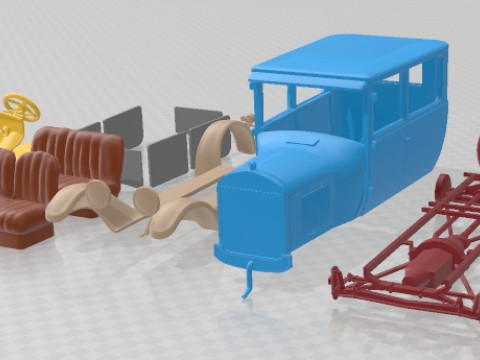 Model T 1918 afdrukbare auto 3D printmodel
