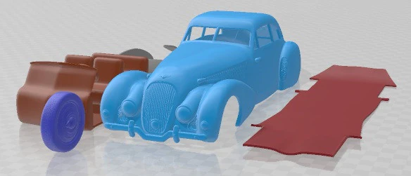 Bentley Embiricos Special 1938 Printable Car 3D Print Model .c4d .max .obj .3ds .fbx .stl .blend 