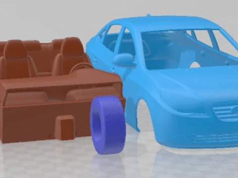 Hyundai Elantra 2010 Printable Car 3D Print Model