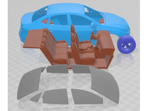 Hyundai Elantra 2010 Printable Car 3D Print Model