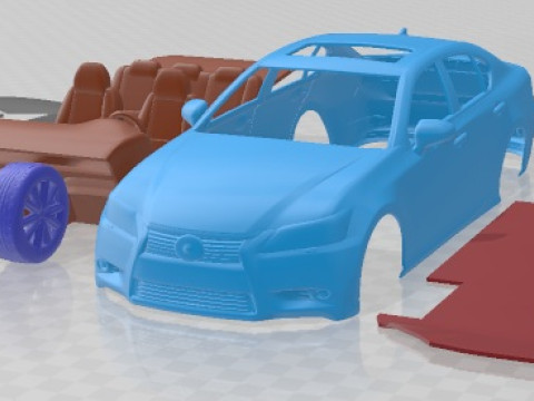 Lexus GS 300h 2014 afdrukbare auto 3D printmodel