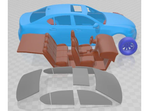 Lexus GS 300h 2014 Printable Car 3D Print Model
