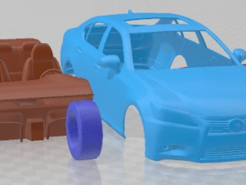 Lexus GS 300h 2014 Printable Car 3D Print Model