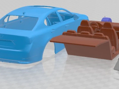 Lexus GS 300h 2014 Printable Car 3D Print Model