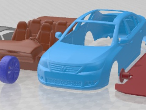 Renault Latitude 2011 afdrukbare auto 3D printmodel