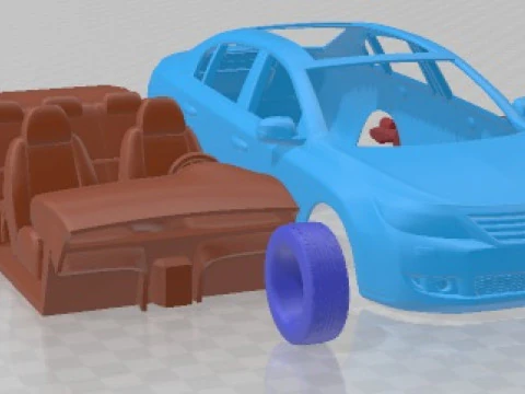 Renault Latitude 2011 Printable Car 3D Print Model