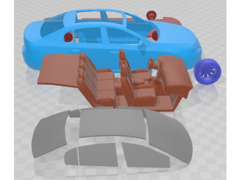 Renault Latitude 2011 Printable Car 3D Print Model