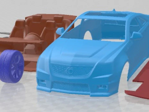 Cadillac CTS V Coupe 2011 Printable Car 3D Print Model