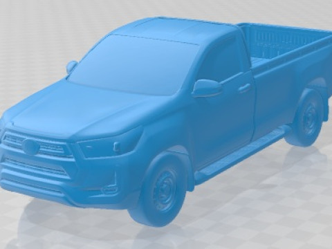 Toyota Hilux Regular Cab 2021 Printable Car 3D Print Model