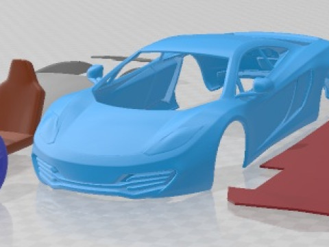McLaren MP4 12C 2011 afdrukbare auto 3D printmodel