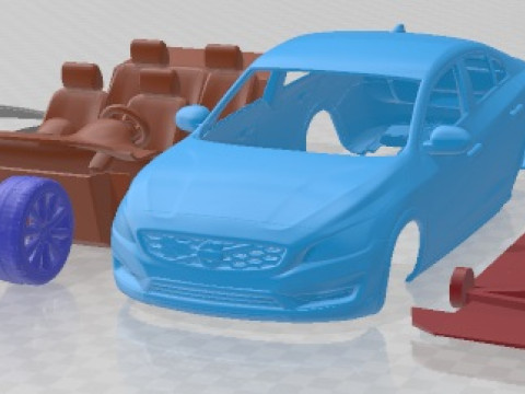 Volvo S60 Cross Country 2016 afdrukbare auto 3D printmodel