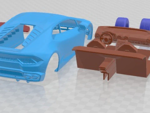 Huracan LP580-2 2017 Printable Car 3D Print Model