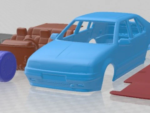 Renault 19 5 Door 1991 Printable Car 3D Print Model